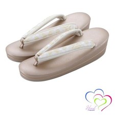 Japanese-made formal wear sandals with obi fabric straps double-layered sole