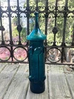 MCM Blenko Empoli Glass Wayne Husted Blue/Green Covered Apothecary Peedee Italy