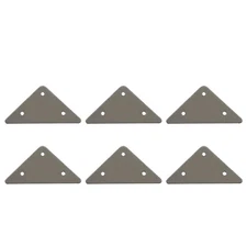 6PCS Stainless Steel Triangular Flat Corner Braces Straight Brackets Triangle...
