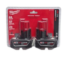 2x Pack 3.0 Ah Genuine Original Milwaukee M12 48-11-2412 12V Lithium Battery