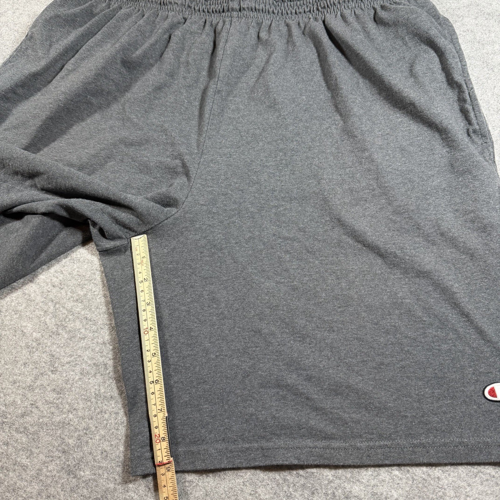 Champion Sweat Shorts Mens XL Gray Knit Athletic Drawstring Baggy Grunge Gym thumbnail 7