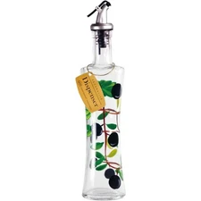 Grant Howard Hand Painted Tapered Olive Oil Dispenser Bottle, Olives