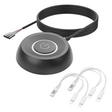 PC Power Button Desktop Computer External Switch SW Extension 2M Black