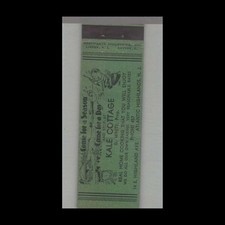 Matchbook Cover New Jersey - 1930's Kale Cottage Atlantic Highlands, NJ