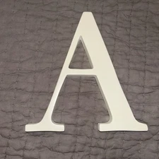 Pottery Barn Kids Uppercase Letter Initial A Ivory White Hanging