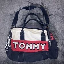 Vintage Tommy Hilfiger Duffle Bag Gym Sports Travel Carry On Luggage Spellout