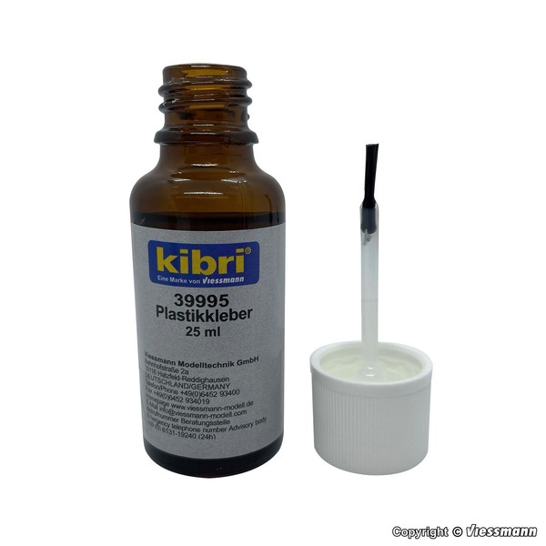 Kibri 39995 - Plastikkleber FlüSsig Mit Pinsel 25 Ml Modellbau Kleber Neuware-image