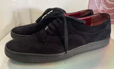 Salvatore Ferragamo Sport Oxfords Black Suede Women's Sz 8 2 A Italy Shoes