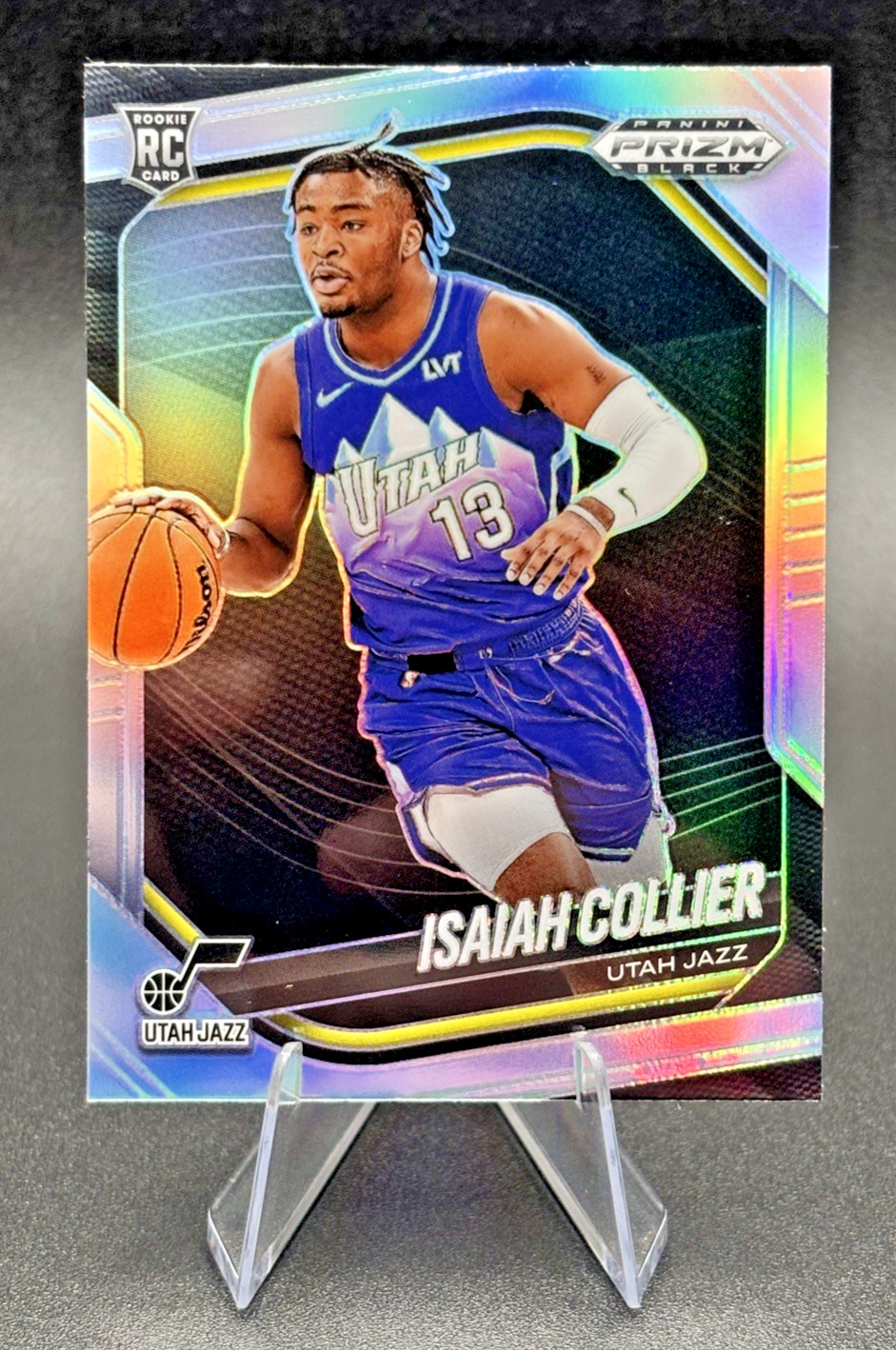 2024-25 Prizm Black Isaiah Collier RC Silver Prizm Rookie #32 Utah Jazz
