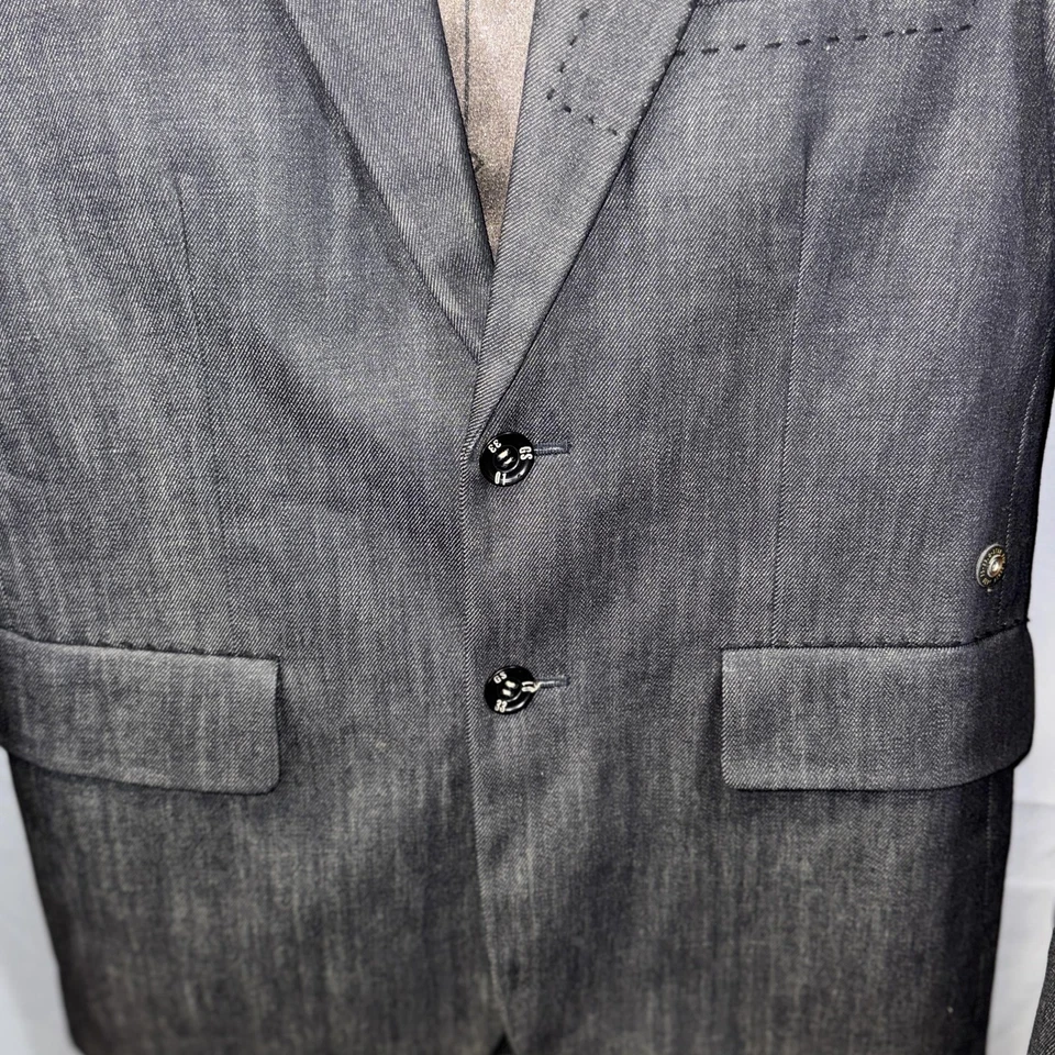 Blazer G-Star Raw para Hombres XL Carbón Denim Abrigo Deportivo Chaqueta Forrada con Dos Botones Foto 4 de 4