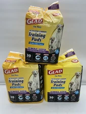 Glad Jumbo Charcoal Dog Training Pads 28x30” Extra Large - 90 Total