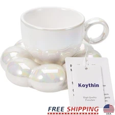 Creative Ceramic Coffee Mug Set W/ Sunflower Coaster Home Office Decor  Birthday