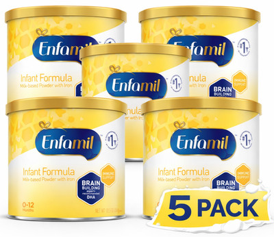 Enfamil 粉ミルク 12缶セット Enfamil Milk-Based Powder Infant Formula - 12.5oz, 5 Count Exp 04