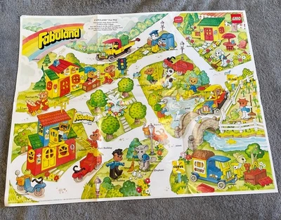 Lego Fabuland Fun Map 1982- Promotional Poster- Very Rare, 22” x 17” - Image 1 of 4