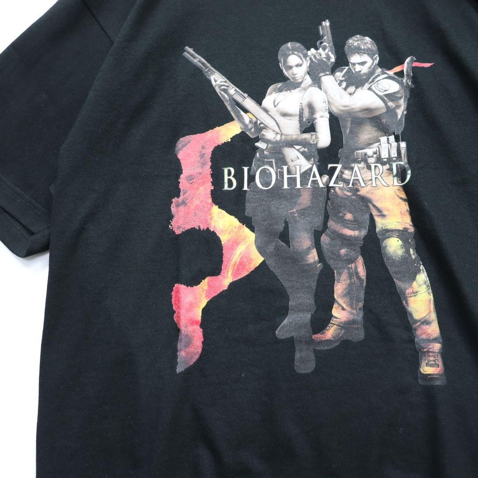 Resident Evil 5 T-Shirt CAPCOM Official Chris Sheva Black Tee Biohazard ...