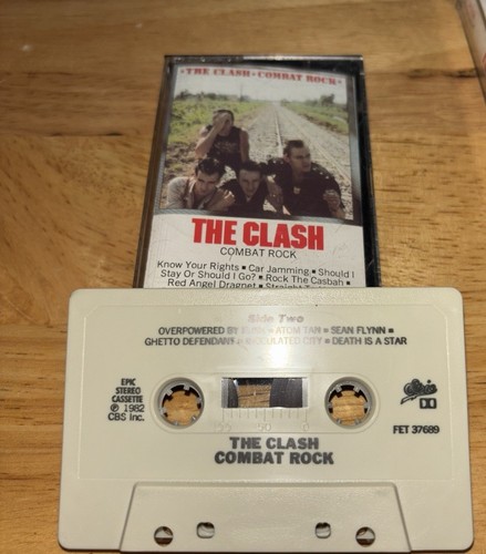 Vintage Cassette Tape THE CLASH Combat Rock (1982) Rock The Casbah Should I Stay - Picture 4 of 5