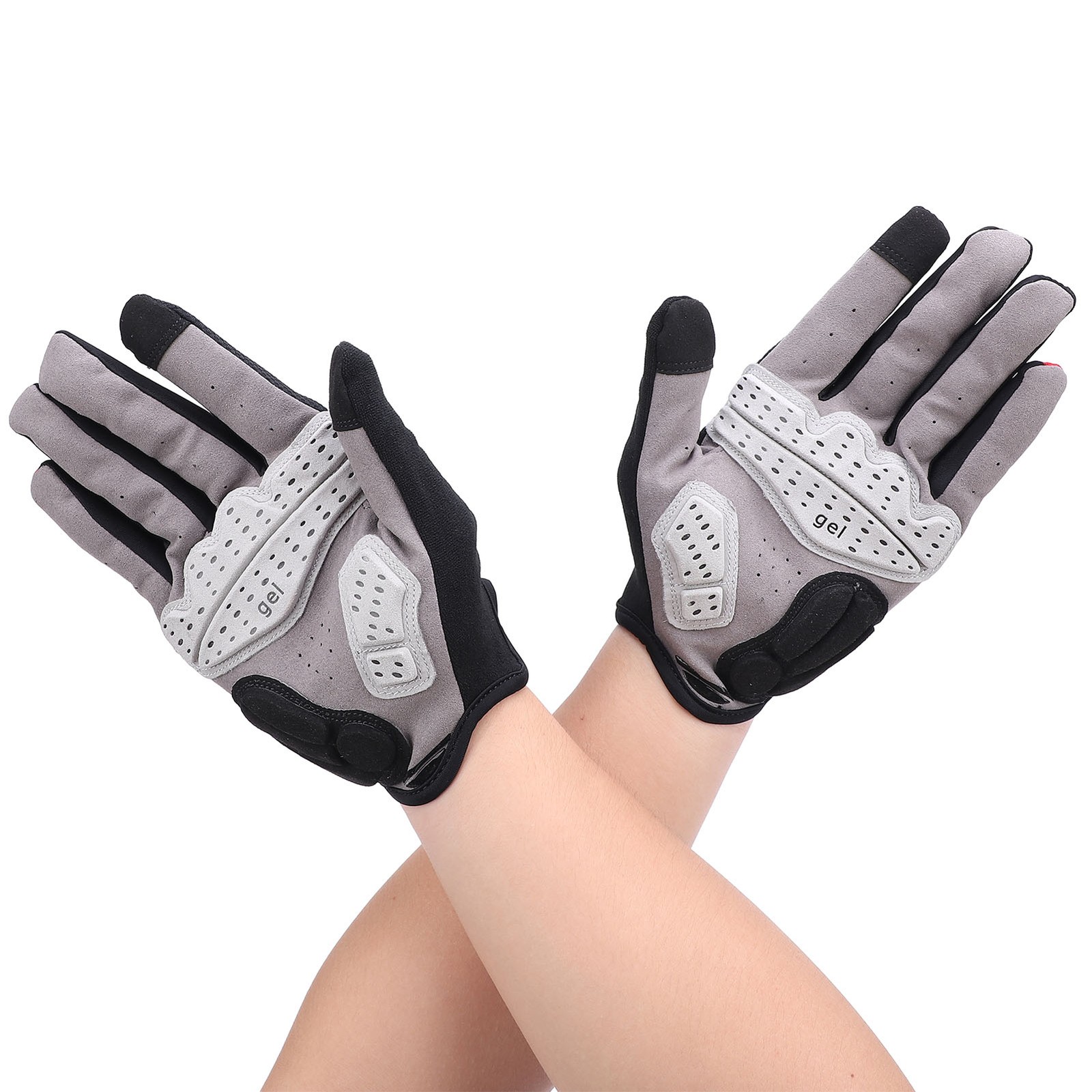 Pair Of Riding Shock Absorbing Touchscreen Fingertips Full Finger