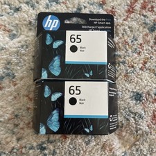 HP 65 Black Ink Cartridge LOT OF 2 - Exp May 2027