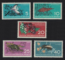 Birds Butterfly Honeybees Nature Preservation 5v GDR 1959 MNH SG#E422-E426