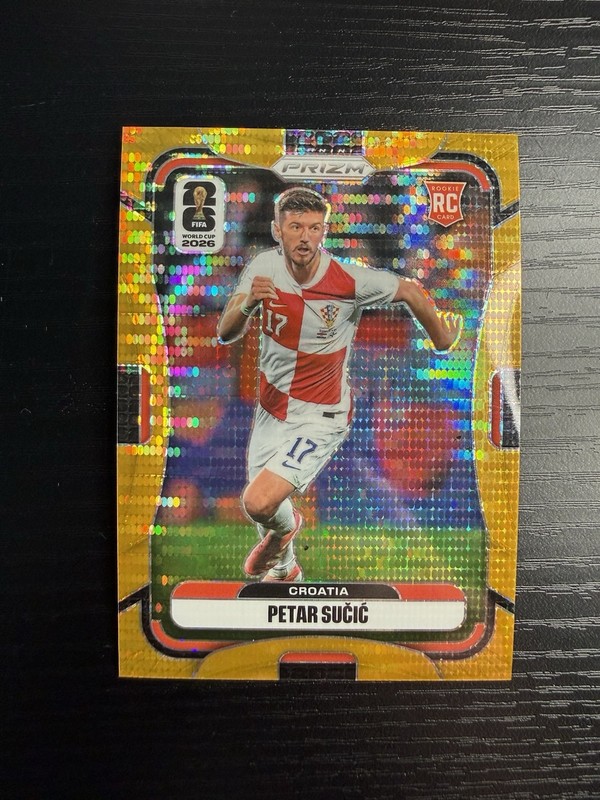 2026 Panini Prizm World Cup Peter Sucic RC Gold Pulsar Prizm  /10 First Print