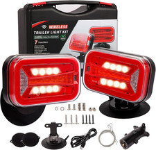 Magnetic Wireless Trailer Lights Kit - Rechargeable LED, Waterproof, 100FT Range