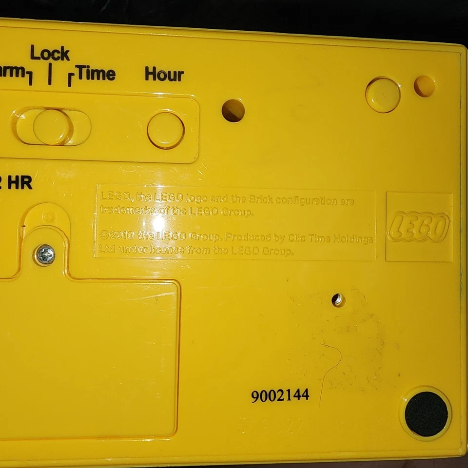 Lego Reloj Despertador Ladrillo Amarillo 12 24 Horas Pantalla Iluminada Oficial Niños 2010 Foto 4 de 4