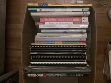 Lot Of Knitting Machine Books Patterns Punchcards + Floppy Disks (Original)