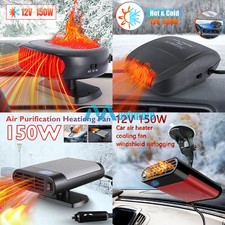 360  Car Heater 12V 150W 2-in-1 Defroster Defogger Fast Heating Large Airflow