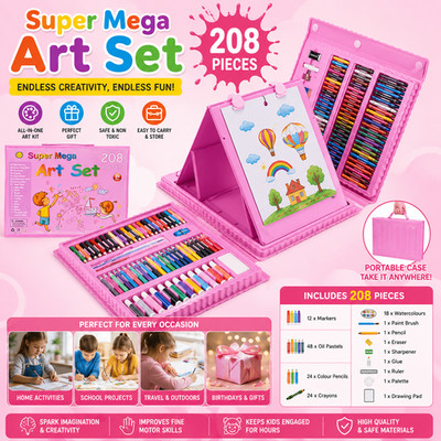 Kinder 208 Teile Kunst Set Kinder Ausmalen Zeichnen Malen Basteln Etui Geschenk