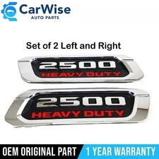 OEM 2019-2023 RAM 2500 Heavy Duty Hood Emblem Set of 2 68362209AC 68362210AC