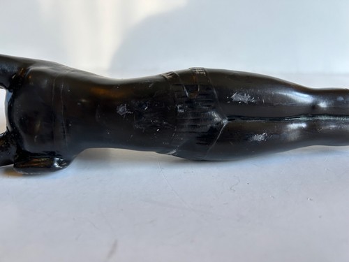 Vintage Art Deco Egyptian Revival Reclining Nude Cleopatra Metal Incense Burner - Picture 12 of 12