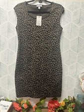Nine West NWT Leopard Knit Dress Size Small