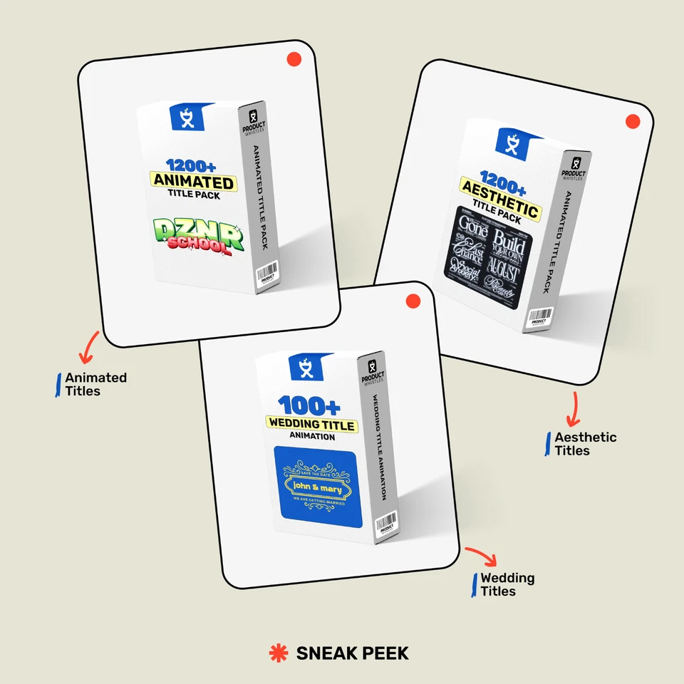 1500 Animated Titles Pack – Cinematic, Modern, Bold, Glitch, Vintage, - Image 4 of 4