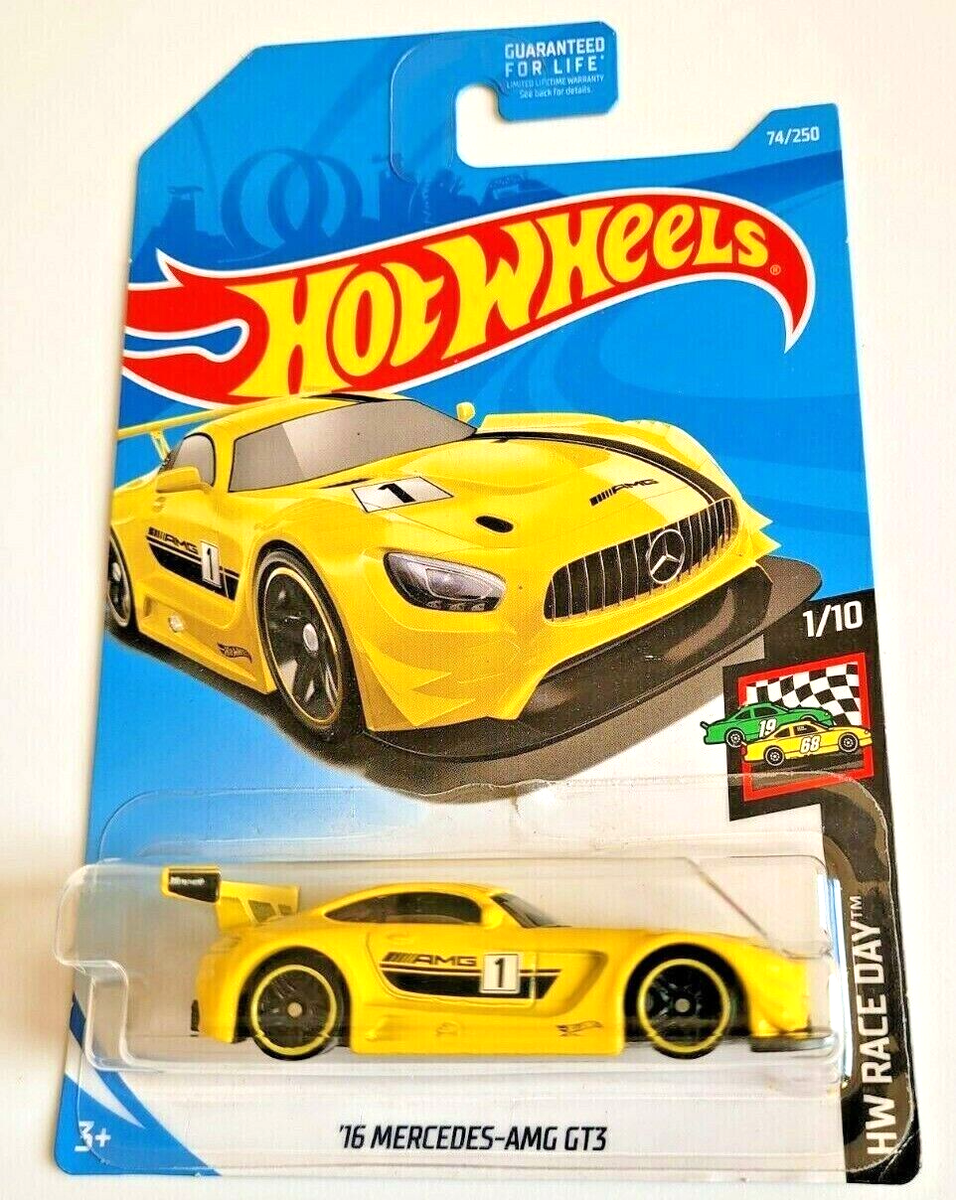 Hot wheels '16 Mercedes-Benz-AMG GT3 Yellow #74 74/250 2019 HW
