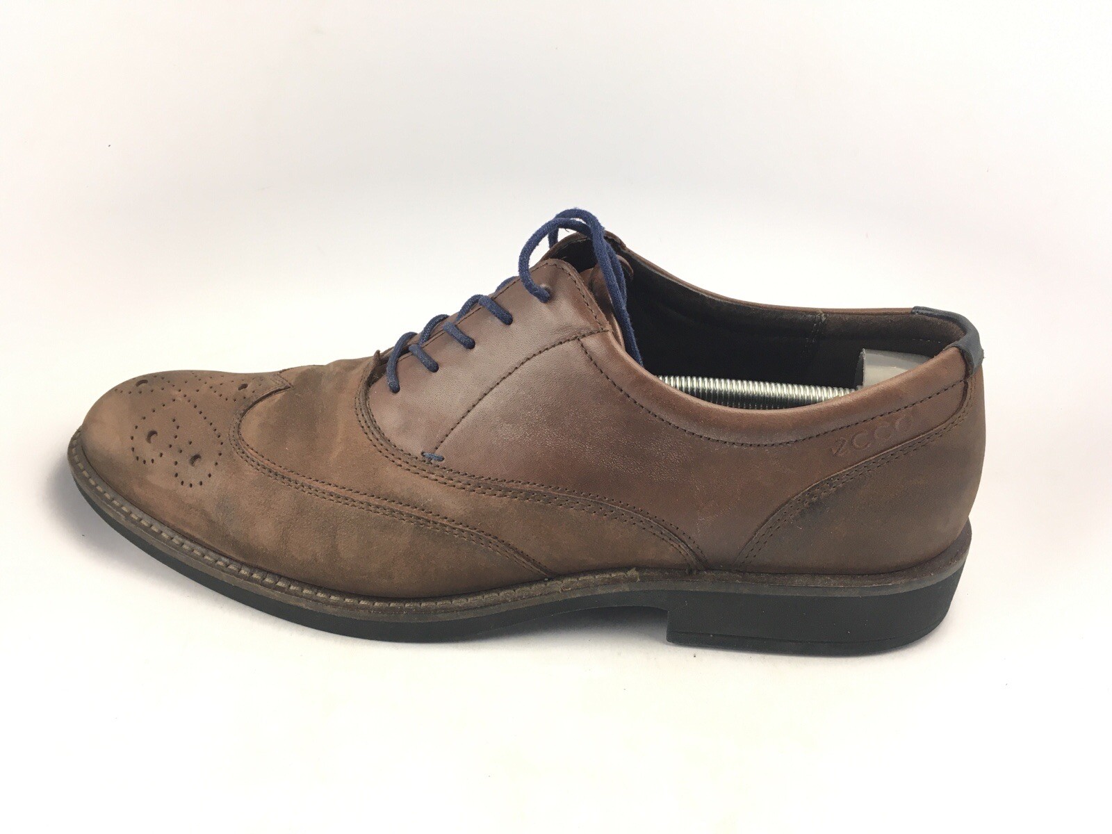 SAOLA Scarpe Ecco Oxford Wingtip marroni pelle nabuk da uomo euro 46 US 12 12 5 US