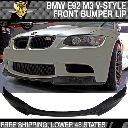 Fits 08-13 BMW E92 E93 E90 M3 Series P Style 2PCS Front Bumper Lip Splitters PU