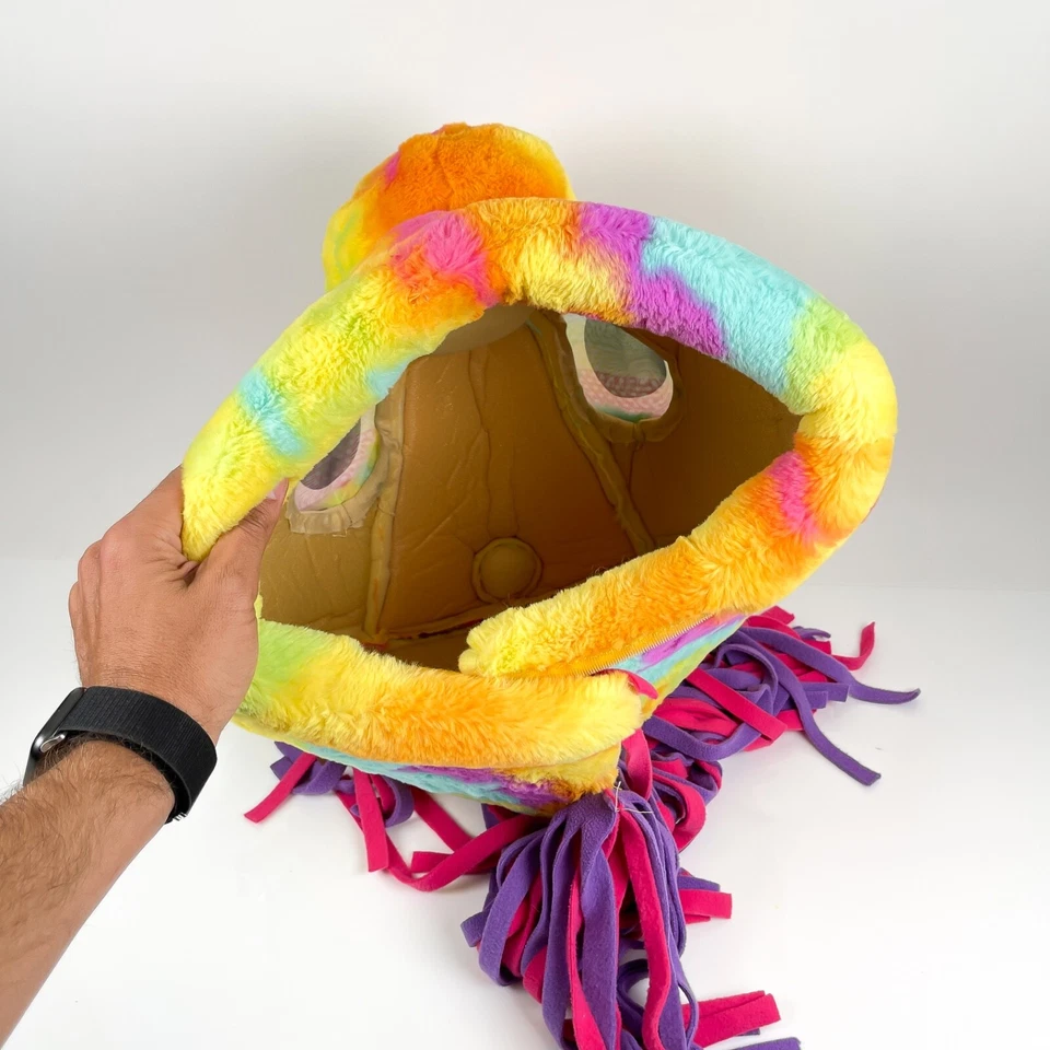 Unicorn Head Adult Large TIE DYE Rainbow Pride Furry Costume Cosplay Halloween - Image 4 of 4