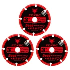 Diamond Cut-off Wheel Metal Cut-Off 3 Inch with 5000+ Cuts on Rebar, 3/8" Arbor
