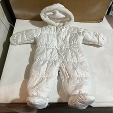London Fog one piece bunting snow suit white 6-9 Months