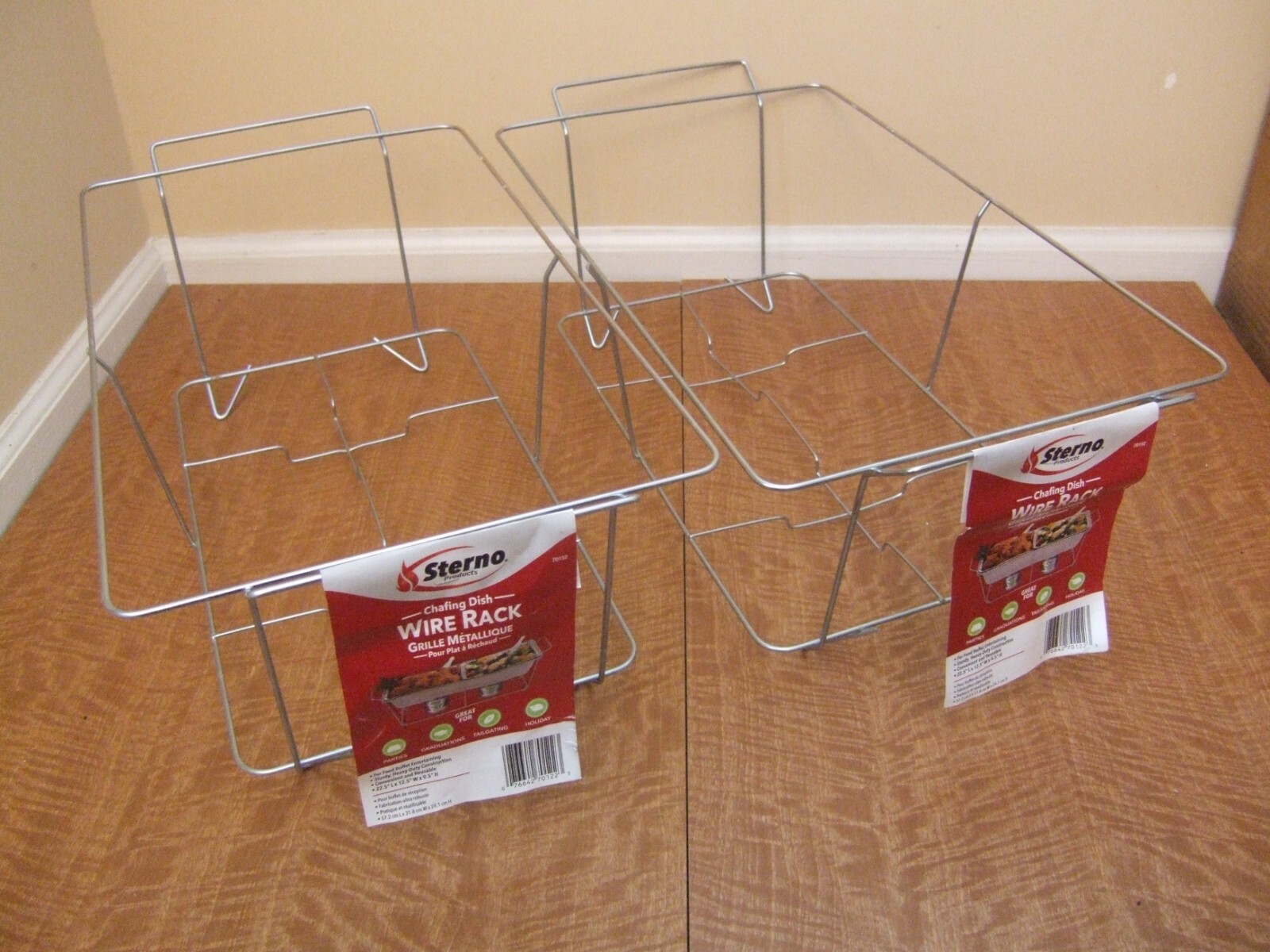 2 Pack Sterno Chafing Dish Wire Rack Stand Serving Food Tray Steel