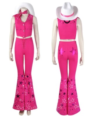 Costume Barbie Vestiti Donna Vestito A Manica Lunga Rosa Barbie