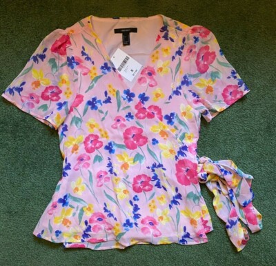 forever 21 floral wrap top