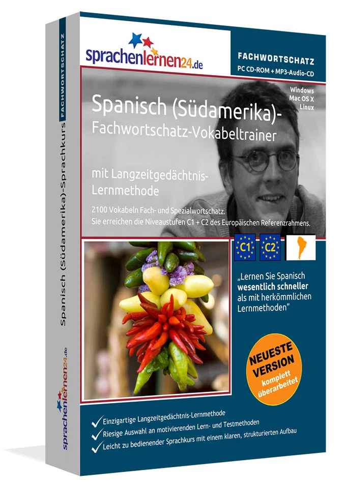 Spanisch( Süd) Fachwortschatz C1+C2 Vokabeltrainer Onlinekurs Sprachenlernen24 - Bild 2 von 4