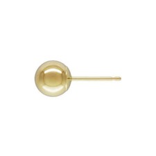 Classic 6mm 14K Yellow Gold Ball Stud Post Earrings