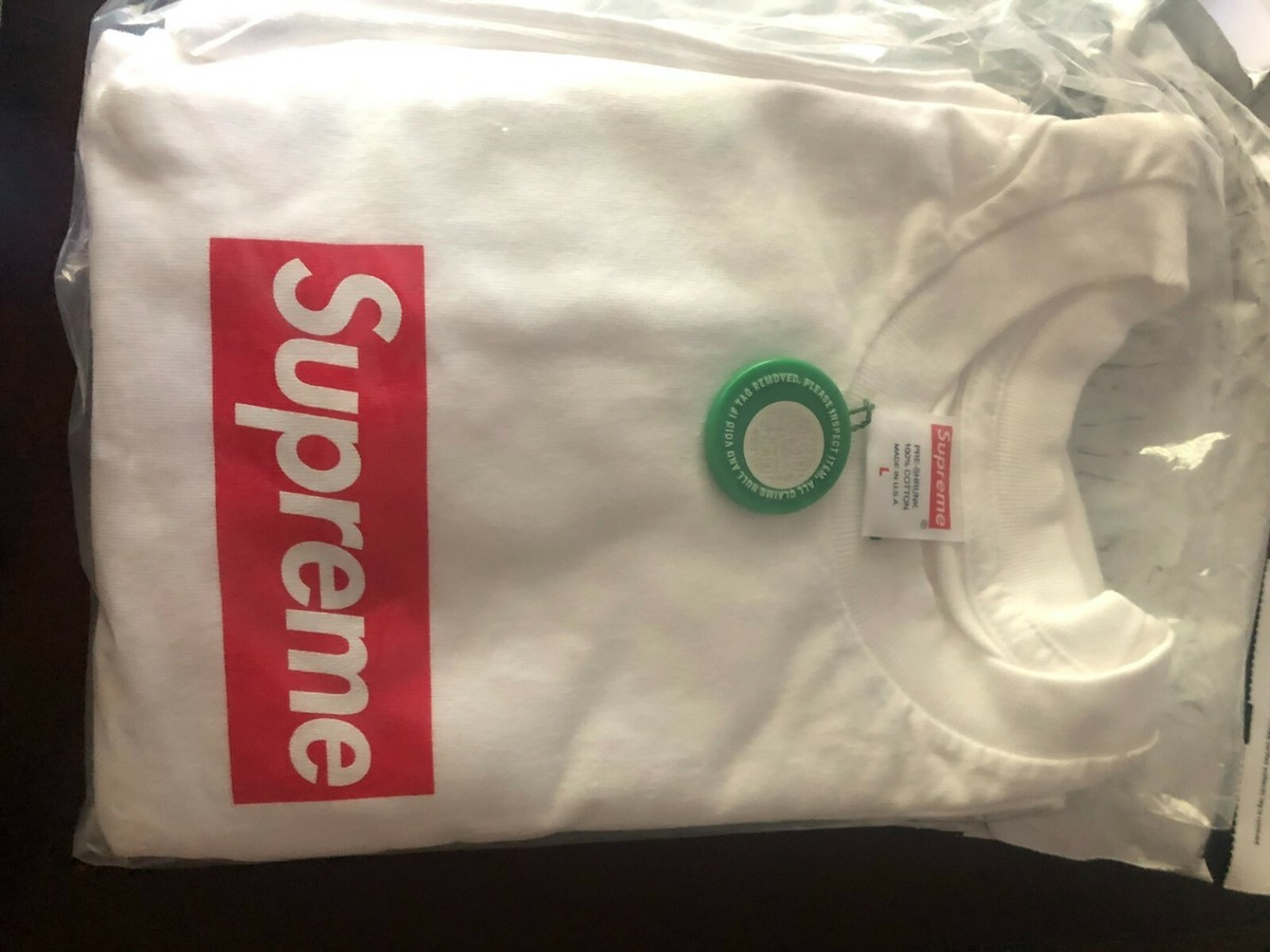 Supreme Box Logo L/S Tee White | eBay