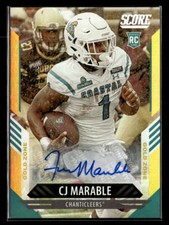 2021 Score Gold Zone #398 CJ Marable SN,34/50