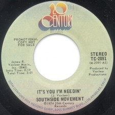 Southside Movement - It's You I'm Needin' (7", Single, Mono, Promo)