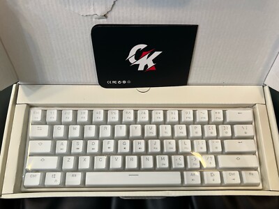 GK GAMAKAY MK61 RGB Pudding V2 Keyboard, 61 Keys Gateron Yellow Optical Switch