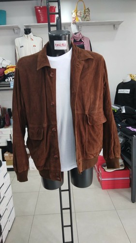 GIUBBOTTO In Renna/ Pelle Uomo Man Marrone VINTAGE tg 56 MON1411LZ - Picture 2 of 11