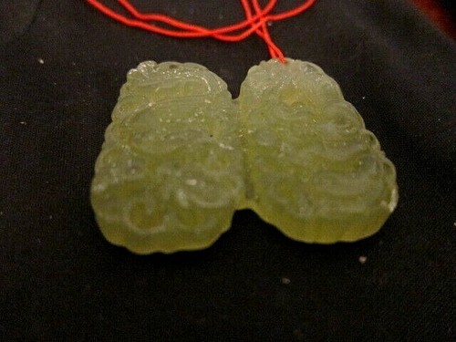 CHINA Anhänger Drache & Phönix JADE zartgrün NP 298,- RMB % - Bild 4 von 9